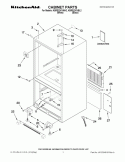 CABINET PARTS Diagram and Parts List for KBRS22KVWH2  KitchenAid Refrigerator