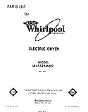 SECTION Diagram and Parts List for LE5750XMW0  Whirlpool Dryer