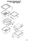 REFRIGERATOR SHELF PARTS Diagram and Parts List for 7GS2SHEXPQ02  Whirlpool Refrigerator