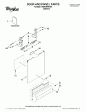DOOR AND PANEL PARTS Diagram and Parts List for 7WDF530PAYM0  Whirlpool Dishwasher