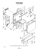 DOOR Diagram and Parts List for DP3000XRN6  Whirlpool Dishwasher