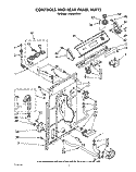 CONTROLS AND REAR PANEL Diagram and Parts List for LA9200XWF1  Whirlpool Washer
