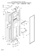 FREEZER DOOR Diagram and Parts List for KSRB25FHBL00  KitchenAid Refrigerator