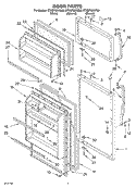 DOOR Diagram and Parts List for ET8BPMXKT00  Whirlpool Refrigerator