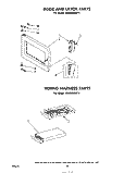 DOOR AND LATCH , WIRING HARNESS Diagram and Parts List for MW3200XP1  Whirlpool Microwave
