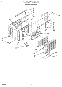 CABINET Diagram and Parts List for ACM062XA0  Whirlpool Air Conditioner