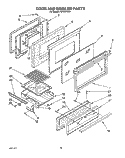 DOOR AND BROILER Diagram and Parts List for FGP357YW0  Roper Range
