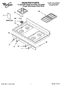 COOKTOP PARTS Diagram and Parts List for GS440LEMB0  Whirlpool Range