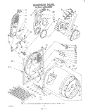 BULKHEAD Diagram and Parts List for LG9801XMW2  Whirlpool Dryer