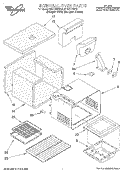 INTERNAL OVEN Diagram and Parts List for SF370PEWZ0  Whirlpool Range