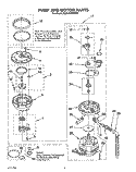 PUMP AND MOTOR Diagram and Parts List for KUDJ23HYWH0  KitchenAid Dishwasher