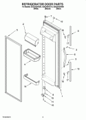 REFRIGERATOR DOOR PARTS Diagram and Parts List for ED5CHQXVQ01  Whirlpool Refrigerator