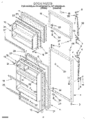 DOOR Diagram and Parts List for RT14DMXBL10  Roper Refrigerator