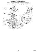INTERNAL OVEN PARTS Diagram and Parts List for GSC308PRS00  Whirlpool Microwave Oven Combo