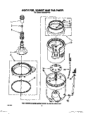 AGITATOR, BASKET AND TUB Diagram and Parts List for LA6500XPW1  Whirlpool Washer