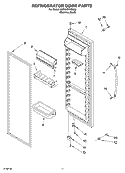 REFRIGERATOR DOOR Diagram and Parts List for KSRG22FKSS03  KitchenAid Refrigerator