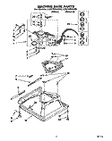 MACHINE BASE Diagram and Parts List for LSS7233AN0  Whirlpool Washer
