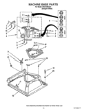 MACHINE BASE PARTS Diagram and Parts List for WGT3300XQ1  Whirlpool Washer Dryer Combo