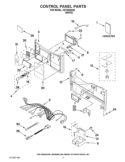 CONTROL PANEL PARTS Diagram and Parts List for CET8000AQ0  Whirlpool Washer Dryer Combo