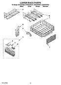 LOWER RACK PARTS, OPTIONAL PARTS (NOT INCLUDED) Diagram and Parts List for KUDS03FSSS4  KitchenAid Dishwasher