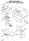 FREEZER LINER PARTS Diagram and Parts List for GB2SHDXPS02  Whirlpool Refrigerator