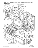 LOWER CABINET AND FRONT PANEL Diagram and Parts List for CSP2771AN0  Whirlpool Dryer