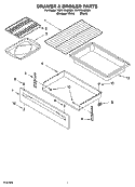 DRAWER & BROILER PARTS Diagram and Parts List for YSF379LEMB0  Whirlpool Range