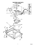 MACHINE BASE Diagram and Parts List for LA9480XWG0  Whirlpool Washer