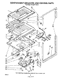 COMPARTMENT SEPARATOR AND CONTROL Diagram and Parts List for ET18MK1LWR2  Whirlpool Refrigerator