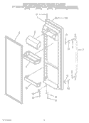 REFRIGERATOR DOOR PARTS Diagram and Parts List for ED5FHEXSB03  Whirlpool Refrigerator