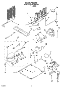 UNIT Diagram and Parts List for 5ET8GTXKQ00  Whirlpool Refrigerator