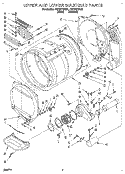 UPPER AND LOWER BULKHEAD, LIT/OPTIONAL Diagram and Parts List for CSP2771AN1  Whirlpool Dryer