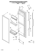 REFRIGERATOR DOOR Diagram and Parts List for KSRD25FKBT02  KitchenAid Refrigerator