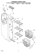 FREEZER LINER PARTS Diagram and Parts List for KSRA22KKBT02  KitchenAid Refrigerator