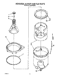 AGITATOR, BASKET AND TUB Diagram and Parts List for CA2762XWG1  Whirlpool Washer