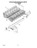 UPPER RACK AND TRACK Diagram and Parts List for KUDB230B0  KitchenAid Dishwasher