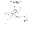 CONTROL PANEL Diagram and Parts List for KUDS25SHBS1  KitchenAid Dishwasher