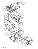 SHELF Diagram and Parts List for ET20PKXXW01  Whirlpool Refrigerator