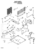 UNIT PARTS Diagram and Parts List for GT2SHMXMS02  Whirlpool Refrigerator