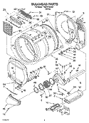BULKHEAD PARTS, OPTIONAL PARTS (NOT INCLUDED) Diagram and Parts List for YCEP2760KQ1  Whirlpool Dryer