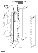 FREEZER DOOR PARTS Diagram and Parts List for KSSC48QTS02  KitchenAid Refrigerator