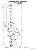 BRAKE AND DRIVE TUBE PARTS Diagram and Parts List for MET3800TW1  Maytag Washer Dryer Combo