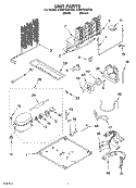 UNIT Diagram and Parts List for ET8WTEXKT00  Whirlpool Refrigerator