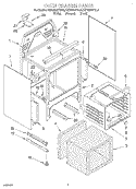 OVEN CHASSIS Diagram and Parts List for KERC500YBL5  KitchenAid Range