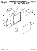 FRAME AND CONSOLE PARTS Diagram and Parts List for DU945PWSQ0  Whirlpool Dishwasher
