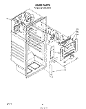 LINER Diagram and Parts List for ET16EK1PWR4  Whirlpool Refrigerator
