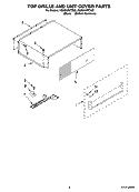 TOP GRILLE AND UNIT COVER PARTS Diagram and Parts List for KSSO42QTB00  KitchenAid Refrigerator