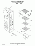 FREEZER LINER PARTS Diagram and Parts List for ED5KVEXVQ04  Whirlpool Refrigerator
