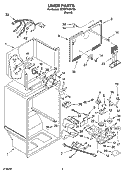 LINER PARTS Diagram and Parts List for 8ET8FTKXKT05  Whirlpool Refrigerator