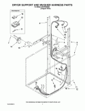 DRYER SUPPORT AND WASHER HARNESS PARTS Diagram and Parts List for WGT3300SQ2  Whirlpool Washer Dryer Combo